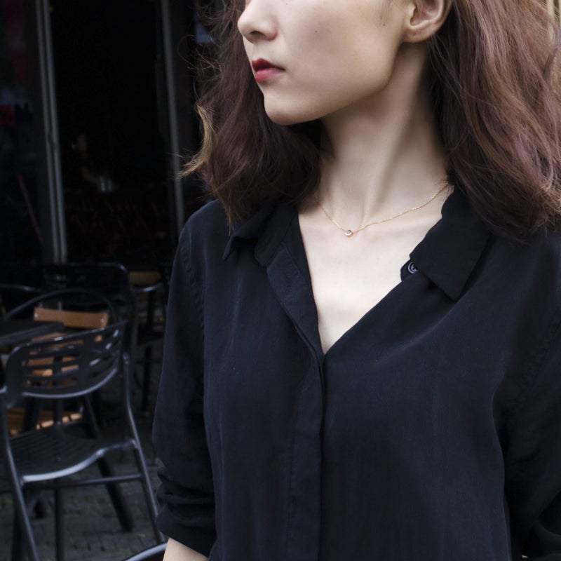 S.Leaf Gold Dainty Choker Necklace for Women Sterling Silver Mini Circle Ball Tennis Gold Plated Pendant Necklaces Best Friend Birthday Gifts for Women Trendy Sister Mom Wife Womens Her Friend Party - Image 2